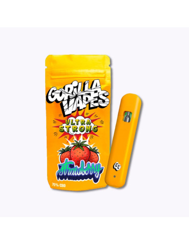 Pod Desechable Strawberry 75% CBD by Gorilla Grillz