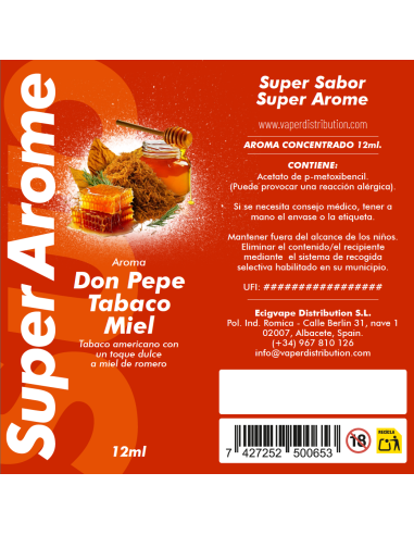 Aroma Don Pepe Tabaco Miel 24ml by...