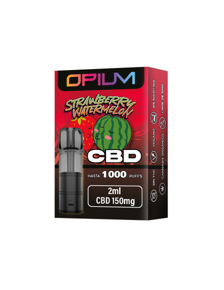Cartucho Desechable Strawberry Watermelon CBD 2ml by Opium