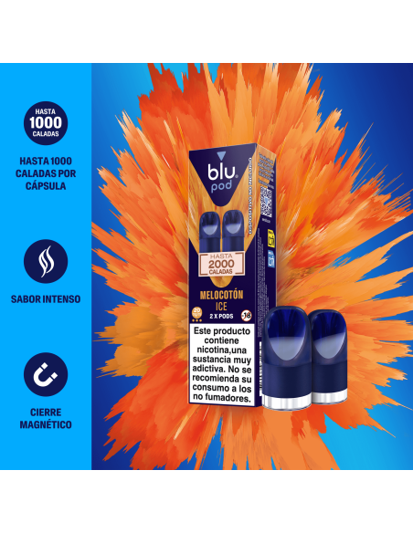 Blu Kit Pods Melocotón Ice 20mg by Blu (Pack 2)